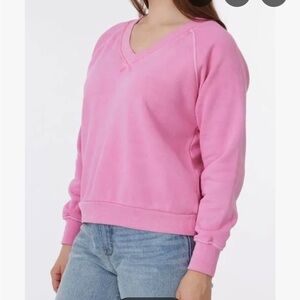 C&C California Light Pink V-Neck Sweater